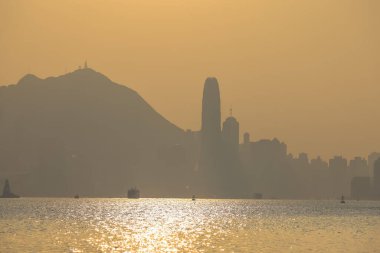 Modern Şehir Binaları Gökdelenler, Hong Kong 10 Şubat 2024
