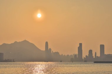 Modern Şehir Binaları Gökdelenler, Hong Kong 10 Şubat 2024