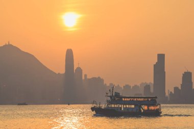 Modern Şehir Binaları Gökdelenler, Hong Kong 10 Şubat 2024