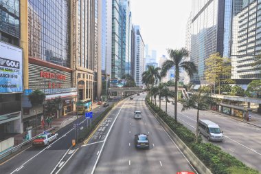 Gloucester Yolu, Wan Chai, Hong Kong 10 Şubat 2024