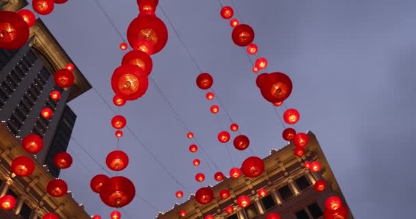 Hong Kong Şubat 2024 Peninsula Dan Çıkan Otel Kırmızı Lambası — Stok video