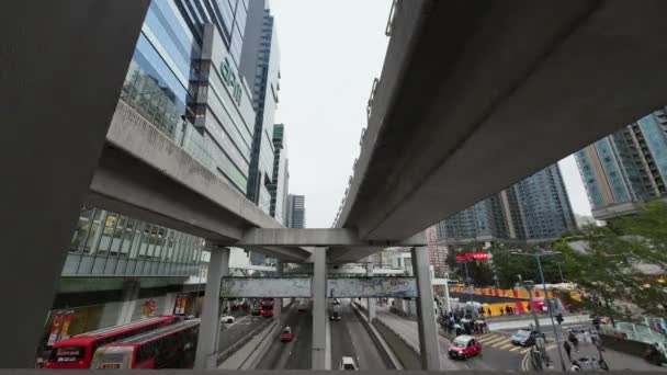 Hong Kong Únor 2023 Kwun Tong Road Který Pohled Nádraží — Stock video