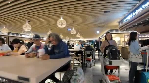 Япония Ноября 2023 Года Переполненный Аэропорт Нарита Япония — стоковое видео