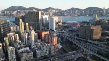 Hong Kong - 12 Mart 2024: Chatham Yolu 'nun kuzeyi, Hung Hom