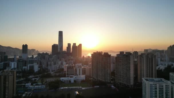 Hongkong März 2024 Luftaufnahme Der Skyline Des Yau Tsim Mong — Stockvideo
