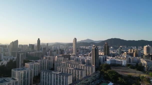 Гонконг Марта 2024 Года Полуостров Коулун Пейзаж Ман Тина — стоковое видео