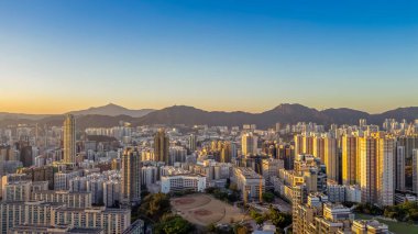 Kowloon Yarımadası, Ho Man Tin 'in manzarası, 12 Mart 2024