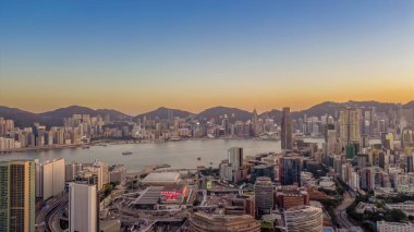 March 12 2024 cityscape of Hung Hom, located on the Kowloon Peninsula, clipart