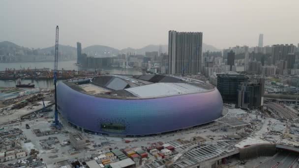 Hong Kong Marca 2024 Krajobraz Miejski Kai Tak Station Plaza — Wideo stockowe