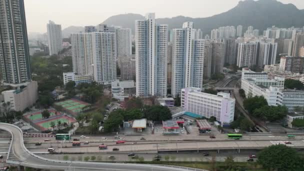 Hong Kong March 17Th 2024 Aerial View San Kong Trading — Stock Video