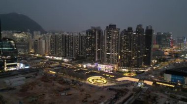 Hong Kong - 17 Mart 2024: Doğu Edward Yolu Hava Görüntüsü, Kowloon 'un Yüreği