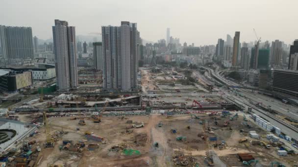 Hong Kong Marca 2024 Rozbudowa Lotniska Kai Tak Okręg Kowloon — Wideo stockowe