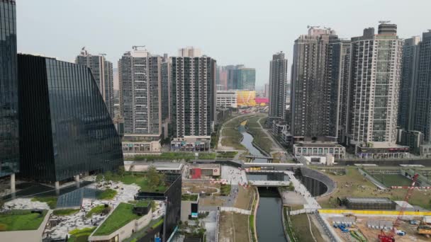 Hong Kong Marzo 2024 Paesaggio Urbano Con Kai Tak Station — Video Stock