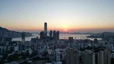 HONG KONG - 12 Mart 2024 Yau tsim mong bölgesinin Skyline 'ı, Hong Kong