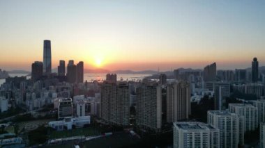 HONG KONG - 12 Mart 2024 Yau tsim mong bölgesinin Skyline 'ı, Hong Kong