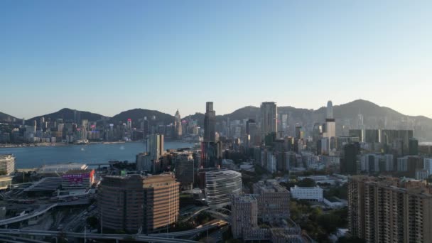 Hong Kong Março 2024 Vista Aérea Chatham Road North Hung — Vídeo de Stock