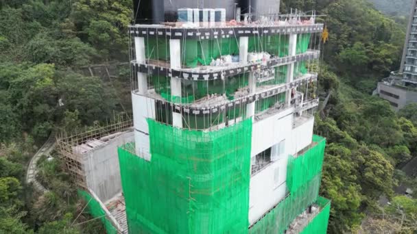 Hong Kong Mart 2024 Orta Düzey Konut Binaları — Stok video