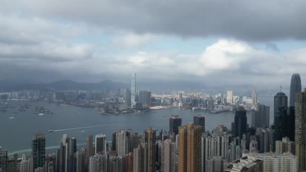 Hongkong März 2024 Geschäfts Und Wohngebäude Luftaufnahme — Stockvideo
