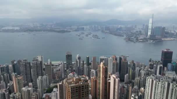 Hong Kong Marzo 2024 Edificios Sai Wan Niveles Medios — Vídeo de stock