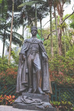 23 Mart 2024 Hong Kong 'da Kral VI. George' un Bronz Heykeli