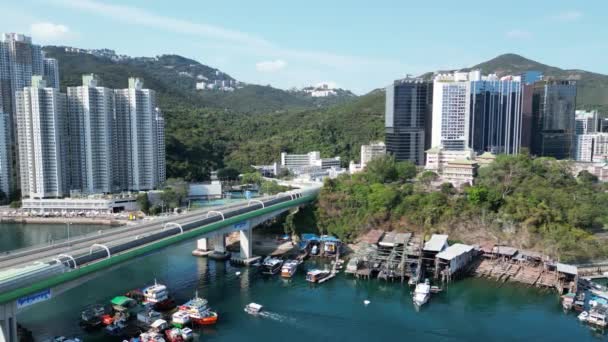 องกง นาคม 2024 สะพาน Lei Chau เกาะท อมต บเม — วีดีโอสต็อก