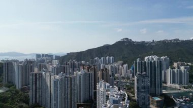 Hong Kong - 24 Mart 2024: Güney Bölgesi, Sahil Büyüsü ve Şehircilik Hava Görüntüsü 