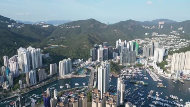 Χονγκ Κονγκ Μαρτίου 2024 Αεροφωτογραφία Της Νότιας Περιφέρειας Παράκτιας Γοητείας — Αρχείο Βίντεο