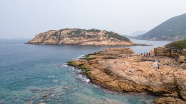 Rock Piles 'ın manzarası, shek O, hk 29 Mart 2024