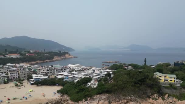 Hong Kong Mart 2024 Shek Plajındaki Yerleşim Alanının Gündüz Görüntüsü — Stok video