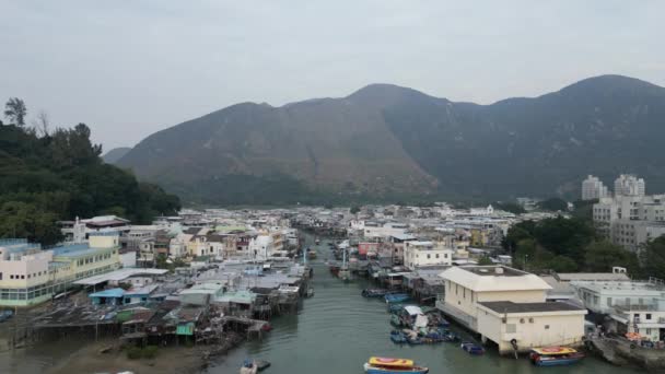Hong Kong Dic 2023 Pueblo Tai Isla Lantau — Vídeos de Stock