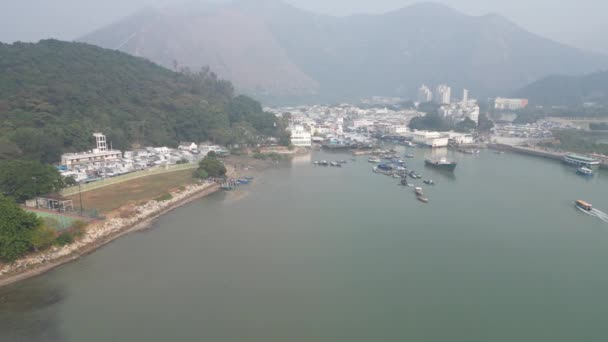 Hong Kong Dec 2023 Stilt Homes Shores Tai Fishing Village — Stock Video