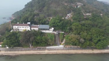 Hong Kong - 30 Aralık 2023 Tai O Heritage Oteli, Havadan Bakış 