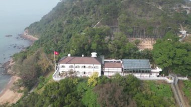 Hong Kong - 30 Aralık 2023 Tai O Heritage Oteli, Havadan Bakış 