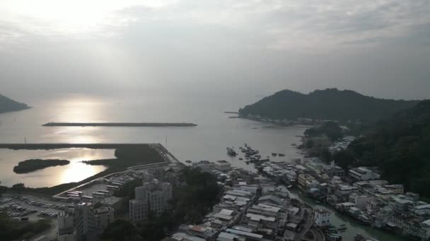 大屿山大澳渔村 香港大澳海岸线 — 图库视频影像