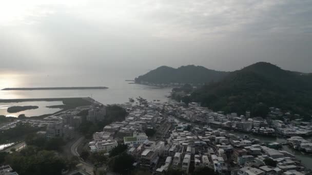 Tai Fishing Village Lantau Hong Kong Tai Coastline — стоковое видео