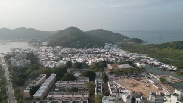 Tai Fishing Village Lantau Hong Kong Tai Coastline — Stock Video