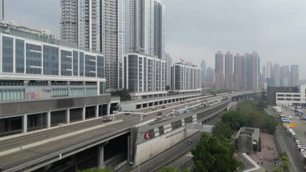 Vista Aérea Autopista West Kowloon Honk Kong — Vídeos de Stock