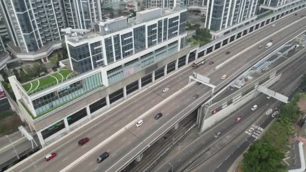 Vue Aérienne West Kowloon Highway Honk Kong — Video