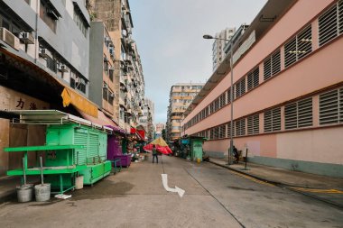 the location of Yau Ma Tei Market, hk April 3 2024 clipart