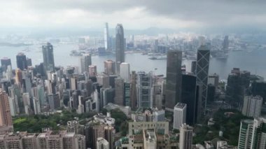 HONG KONG - 5 Nisan 2024 Finansal ve ticari iş binaları