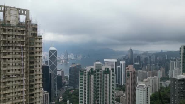 Hong Kong Aprile 2024 Veduta Aerea Edifici Residenziali Medio Livello — Video Stock