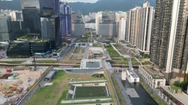 Hong Kong - 31 Aralık 2023: Kai Tak İstasyon Meydanı ve Kai Tak Bölgesi 