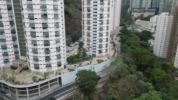 Hong Kong Şubat 2024 Tai Hang Residential Area Emlak — Stok video