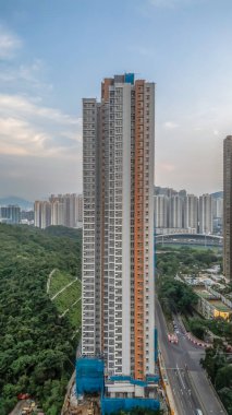 Tseung Kwan 'ın üstündeki yerleşim bölgesi O 2 Haziran 2024