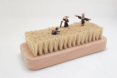 Çalılıklardaki küçük çiftlik.