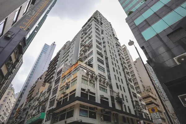 stock image Hong Kong City life, June 16 2024 office Buildings in Sheung Wan