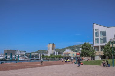 Sasebo Portside Parkı manzarası, Japonya 13 Mayıs 2024