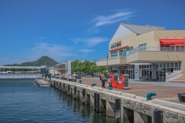 Sasebo Portside Parkı manzarası, Japonya 13 Mayıs 2024