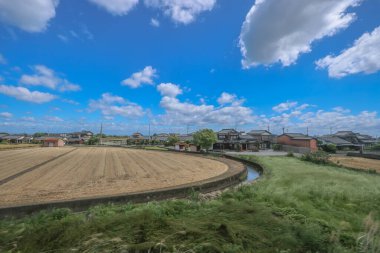 Fukuoka 'daki saha manzarası, Japonya 16 Mayıs 2024