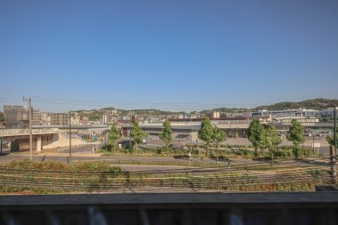 16 Mayıs 2024 Şehir Trenle Yolculuk Sahnesi, Fukuoka Japonya